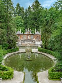 489-Schloss Hellbrunn - Blick aus Oktogon oder Musikzimmer